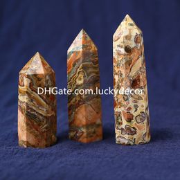 Natural Agatized Coral Fossil Jasper Jade Crystal Polished Wand Decor Collection Amazing Ocean Agate Geode Quartz Healing Semiprecious Stone Obelisk Tower Point