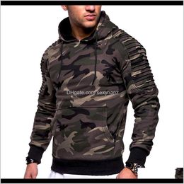 & Apparel Drop Delivery 2021 Fashion Camouflage Hoodies Mens Sets Thick Clothes Winter Sweatshirts Hip Hop Streetwear Solid Fleece Hoody Man
