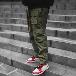 Men Cargo Pants Autumn Casual Skinny Army Long Trousers Multi-Pocket Joggers Sweatpant Hip Hop Streetwear Male Trouser Men's