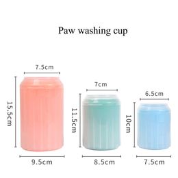outdoor dog wash UK - Dog Paw Cleaner Cup Soft Silicone For Small Dog Portable Outdoor Pet Foot Washer Paw Clean Brush Wash Foot Cleaning Pet Product