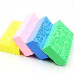 Body Shower Exfoliating Sponge 12.5*6.5*3cm Printed Adult Bathing Sponge Bath Brushes Artifact Powerful Remove Mud Decontamination Bath9248