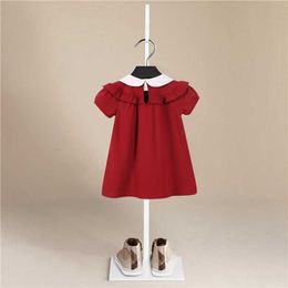 New Summer Baby Girl Princess Dresses Short Sleeve Top Infant Kid Baby Girl Red Summer Romper Jumpsuit Playsuit Clothes 2-6Years Q0716