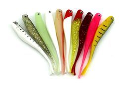 8pcs/bag 130mm 8g Soft Fishing Lures for Texas Rig Colourful Worm Sea