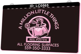 LC0565 A Million Little Things All Flooring Surfaces Light Sign 3D Engraving