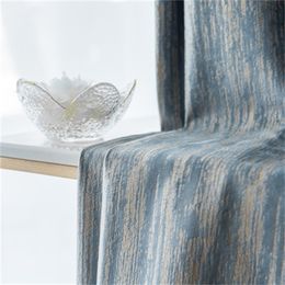Bronzing embossed textured velvet curtain shading custom light luxury Nordic curtains for living room bedroom dining room 210712