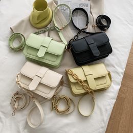 Crossbody Bags Small PU Leather Flap For Women 2021 Summer Lady Trending Fashion Chain Shoulder Handbag Designer