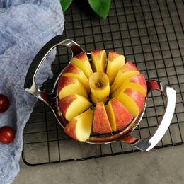 Stop Cynkowy Apple Cutter Krajalnica Divider Wedger Correr Narzędzia Trwałe Ultra Sharp Home Dining Bar Party Owoce Cięcie 12 Plastry JY0378