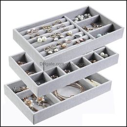 Jewellery Packaging & Jewelryjewelry Pouches, Bags Fashion Portable Veet Ring Display Organiser Box Tray Holder Earring Storage Case Showcase