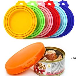 6 Colors Silicone Pet Food Sealed Cans Lids Universal Size Fit 3 Standard Size Food Can Lid LLD11946