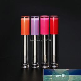 Packing Bottles 5ML Empty Lipgloss Tubes Round Pink Purple Orange White Clear Lip Gloss Containers Cosmetic Wand