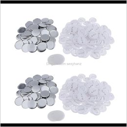 Sewing Notions Tools Apparel Drop Delivery 2021 200Packs 44Mm Blank Badges Buttons Parts For Badge Button Making Hine B2Vl4