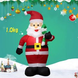 1.2m Inflatable Santa Claus Light Christmas Decoration Garden Toys Outdoor Home 211019