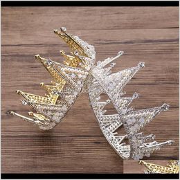 Hair Jewelry Drop Delivery 2021 Princess Headwear Chic Bridal Accessories Stunning Crystals Pearls Wedding Tiaras And Crowns 12101 M9Ca2