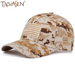 Tactical Operator USA Flag Camouflage Baseball Army Military Cap Sun-Proof Outdoor Hiking Hunting Fishing Sun Hats Men
