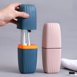 Travel Wash Cup Portable Suit Toothbrush Toothpaste Storage Finish Outdoor Box Mug Bathroom Products YHM646-ZWL