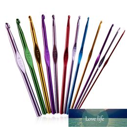 12pcs Metal Handle Crochet Hook Knitting Needles Set Aluminum Bamboo Sewing Needles 12Pcs Knitting Set Croche Kit