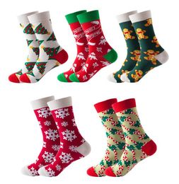 winter christmas socks girls women xmas tree snowman fashion stocking European and American INS trend sock cute warm hose