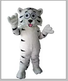 Classic Version white Tiger Mascot Costume Adult Halloween Birthday party cartoon Apparel