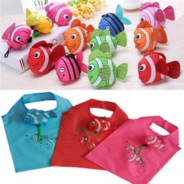 Cute Cartoon fish Shopping Bag Travel Reusable Foldable Handbag Grocery Tote Storage Home Storage Bags LLD11865