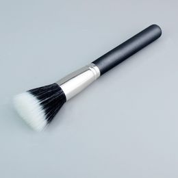 Blush Brush White Goat Hair Round Flat Head Double-layer Loose Dazzling color Contouring Shadow Coloris Makeup Brushes