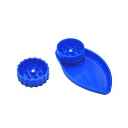 Premium Plastic Smoking Herb Grinder Tray 40MM Magnetizing Tobacco Herbal Grinders & Roll Combo All In One Suit Silicone