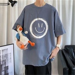 Men's t-shirt spring and summer trendy short-sleeved clothes 210420