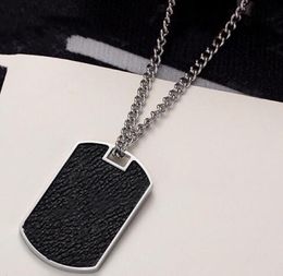 Designer Necklace Couple Long Chain Titanium steel Necklaces With Letter Initials Punk Hip-hop Pendants with box