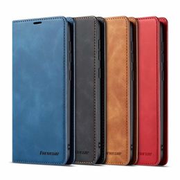 FORWENW Wallet Cases Leather Bumper With Card Slot Flip Magnet Cover For iPhone 15 14 13 pro max XR XS samsung S23 HUAWEI p60 P50