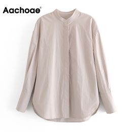 Solid Vintage Blouse Women Stand Neck Retro Female Shirt Batwing Long Sleeve Casual Tunic Tops Spring Autumn Blusas 210413