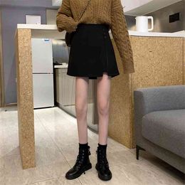 Spring Summer Korean Fashion Mini Skirts High Waist Skirt Women Casual A-Line skirts 210507