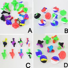 Silicone Carb Cap UFO Carb Caps Hat Dome Carbs Caps OD 26mm 35mm 22mm 26mm Hats Colored Bubble Carb Cap Smoking Bong Accessories for Banger Glass Hookah Bubble Bowls