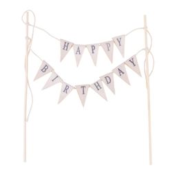 Other Festive & Party Supplies Cake Topper Banner Vintage Pennant Flag Garland Decoration For Wedding Bi