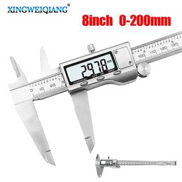8inch Large LCD Screen Smooth-gliding Durable Stainless Steel Digital Caliper 0-200mm Electronic caliper 210922