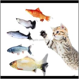 Home & Garden Drop Delivery 2021 30Cm Electronic Pet Toy Electric Usb Charging Simulation Fish Toys For Dog Cat Chewing Playing Biting Suppli