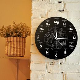 Wall Clocks Clock Morden Desgin Periodic Table Of Elements Symbols Home Decor Display For Teacher's Gift