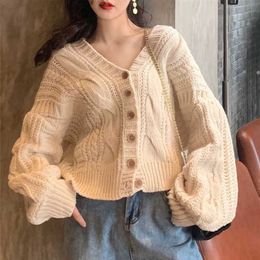 H.SA Winter Sweater Cardigans for Women V neck Batwing Sleeve Chic Cardigan Female Fall Korean Outwear Knit Cardigan Jacket 210716