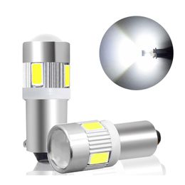 20Pcs White BA9S 5630 6SMD Car LED Bulbs Aluminum Clearance Lights Auto License Plate Lamp Trunk Light DC 12V