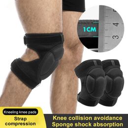 1Pair Knee Support Thicken Elastic Pads Cycling Running Football Protector Strap Compression Sports Fitness Kneepad Elbow &