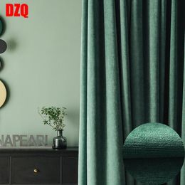 Curtain & Drapes High Shading Curtains For Living Room Luxury Velvet European Style Simple Solid Designer Drape Window Treatment