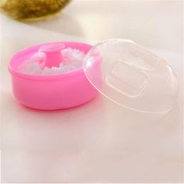 baby powder box UK - Storage Bottles & Jars High Quality Cute Baby Face And Body Powder Puff Talcum PP Box 1 Pieces Pink 2021