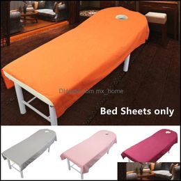 Sheets & Sets Bedding Supplies Home Textiles Garden Beauty Bedsheet Cosmetic Bed Sheet Er Mas Treatment Soft Spa Table With Hole Mti Colour D