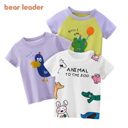 Baby Girls Boys Cartoon Animal Print T-Shirts Summer Kids Fashion Tees Toddler Casual Clothes For 2-7 Years 210429