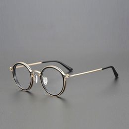 Fashion Sunglasses Frames Japanese High Quality Acetate Glasses Frame Men Personality Retro Round Eyeglasses For Women Clear Lens Prescripti