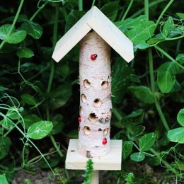 Small Animal Supplies Beneficial Insect House Attract Ladybugs Garden Fruit Vegetable Aphid Removal Natural Ecological Decoration Box