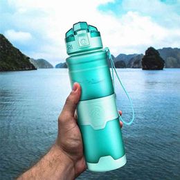Sport Water Bottles Protein Shaker Portable Motion Leakproof Drinkware My Drink Bottle BPA Free Outdoor Travel Camping Hiking 210907
