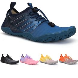 Newest Non Brand Men Women Running Shoes Black Grey Yellow Pink Purple Blue Orange Five Fingers Cycling Wading Mens Outdoor Sports Shoe 36-47