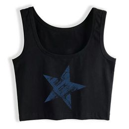 Crop Top Women Star Grunge Harajuku Tank Top Women Comic Women Clothes X0507