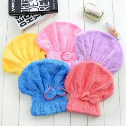 Towel UBRUSH Hang Hair Dry Cap Cute Bow 25*25cm Five Colour Home Soft And Fit Skin Small For Women Children