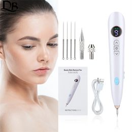 Skin Tag Remover Warts Eliminator Lcd Plasma Pen Papillomas Electric Laser Tattoo Removal Freckle Dark Spot Mole Cauterizer Kit 220228