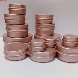 5g 10g 15g 20g 30g 60g Matte Rose Gold Empty Aluminum Metal Containers Liquid Makeup Cream Cans Jars for Women 50pcsgoods